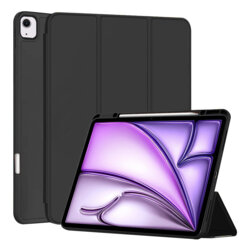 Husa iPad Air 13 (2025) Techsuit Flex Trifold Pen, negru
