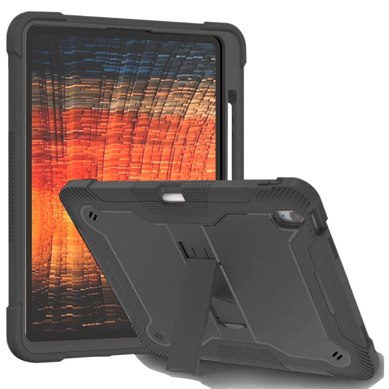 [Pachet 360°] Husa + folie sticla iPad Air 13 (2025) Techsuit Rugged TabShell, negru