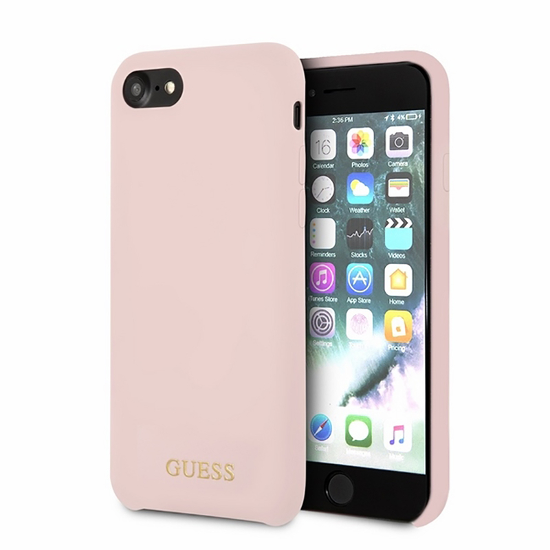 Bumper iPhone 7 Guess Silicone - Light Pink GUHCI8LSGLLP
