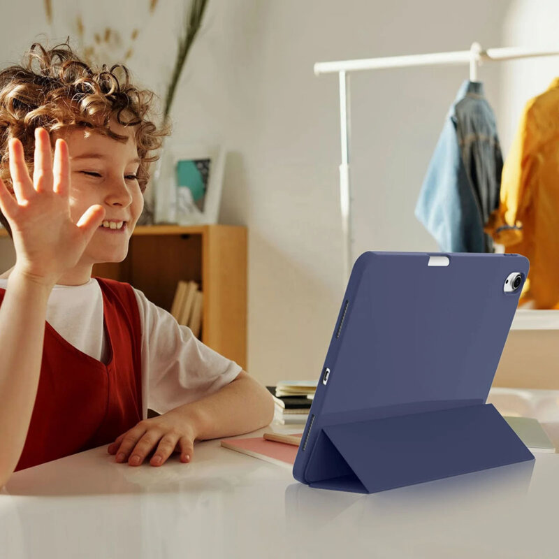 Husa iPad Air 11 (2025) Techsuit Flex Trifold Pen, verde deschis
