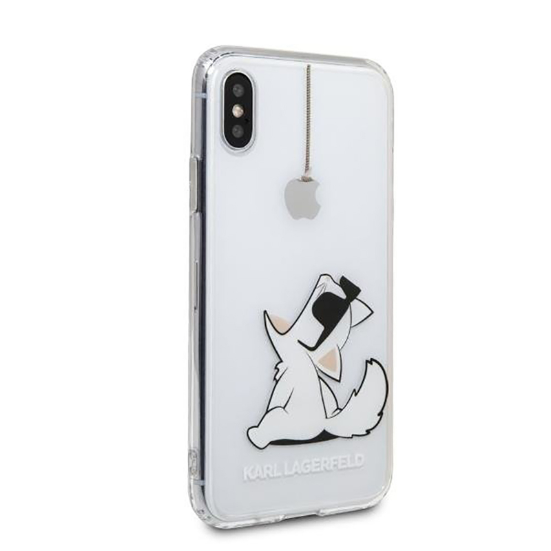 Bumper iPhone X, iPhone 10 Karl Lagerfeld Choupette Fun - Transparent KLHCPXCFC