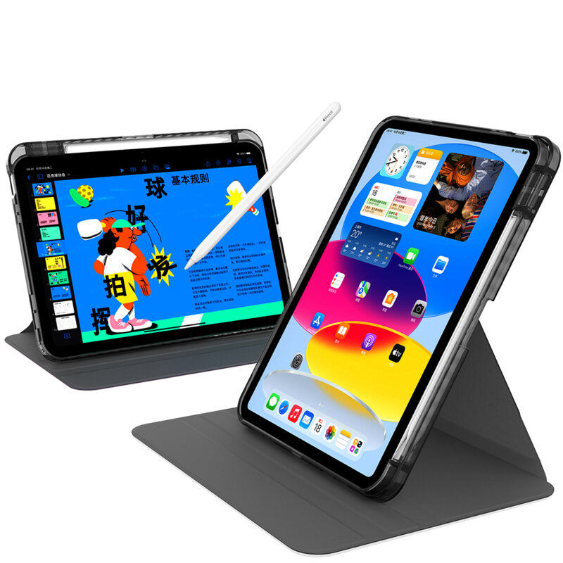 Husa iPad 11 (2025) Techsuit Crystal Vision, negru