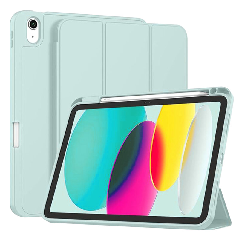 Husa iPad 11 (2025) Techsuit Flex Trifold Pen, bleu