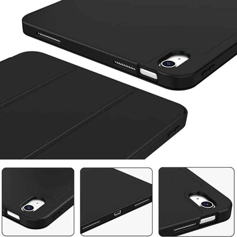 Husa iPad 11 (2025) Techsuit Flex Trifold Pen, negru
