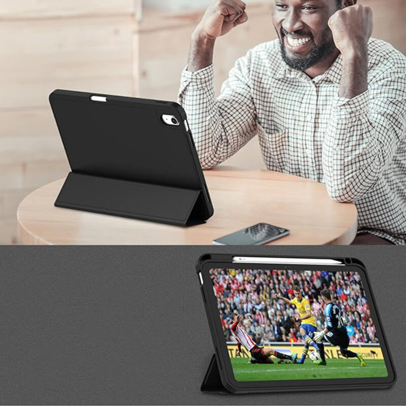 Husa iPad 11 (2025) Techsuit Flex Trifold Pen, negru