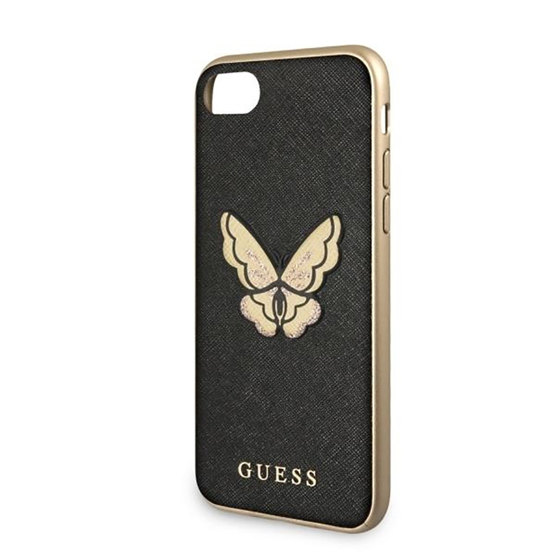 Bumper iPhone 8 Guess Butterfly Saffiano - Black GUHCI8ESPBBK