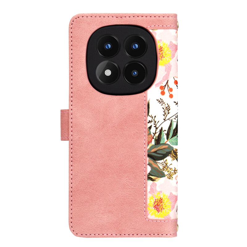 Husa personalizata fete Xiaomi Redmi Note 14 Pro 4G Techsuit FlipCraft, roz