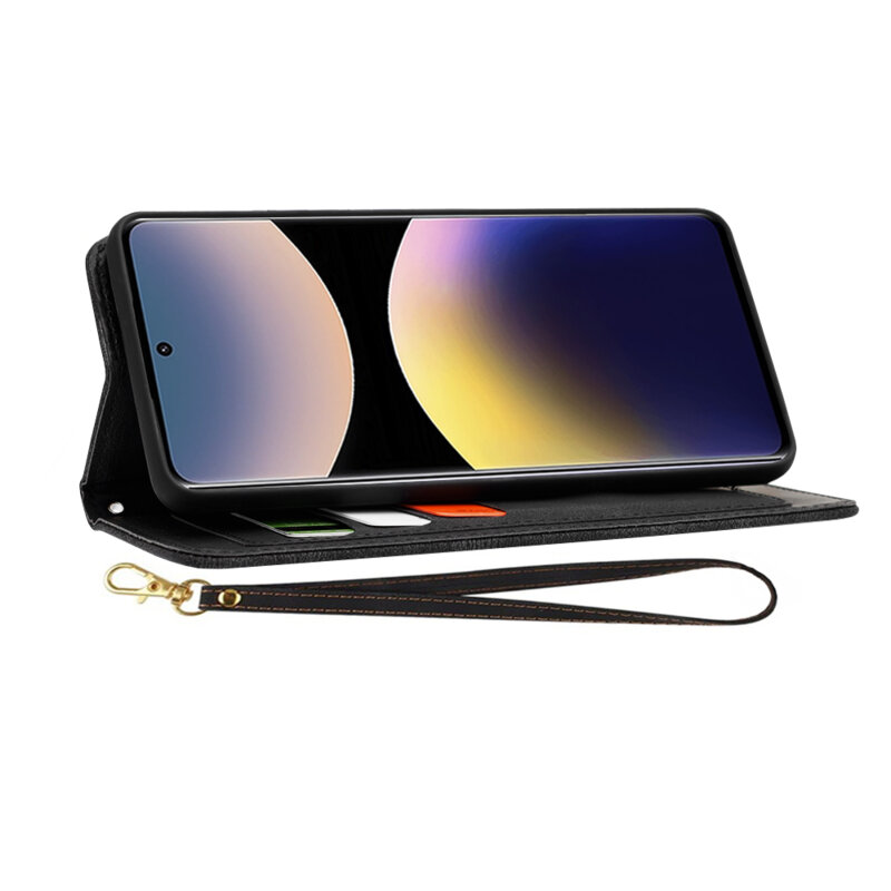 Husa personalizata fete Xiaomi Redmi Note 14 Pro 4G Techsuit FlipCraft, negru