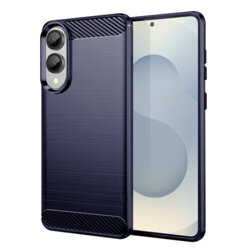 Husa Samsung Galaxy S25 Edge Techsuit Carbon Silicone, albastru