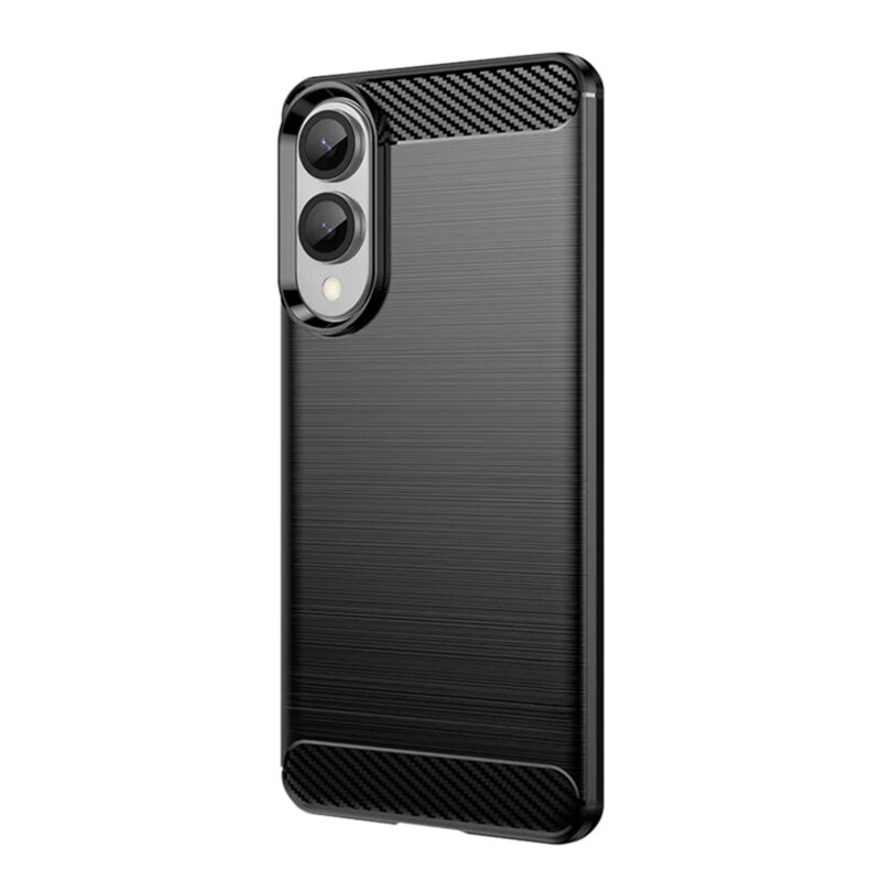Husa Samsung Galaxy S25 Edge Techsuit Carbon Silicone, negru
