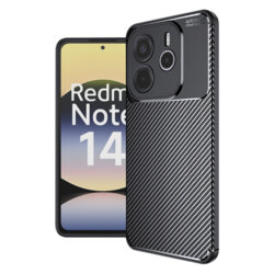 Husa Xiaomi Redmi Note 14 4G (Regional) Techsuit CarbonFiber, negru