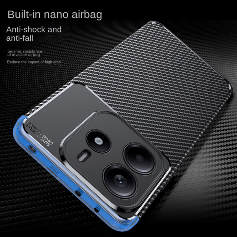 Husa Xiaomi Redmi Note 14 5G Techsuit CarbonFiber, negru