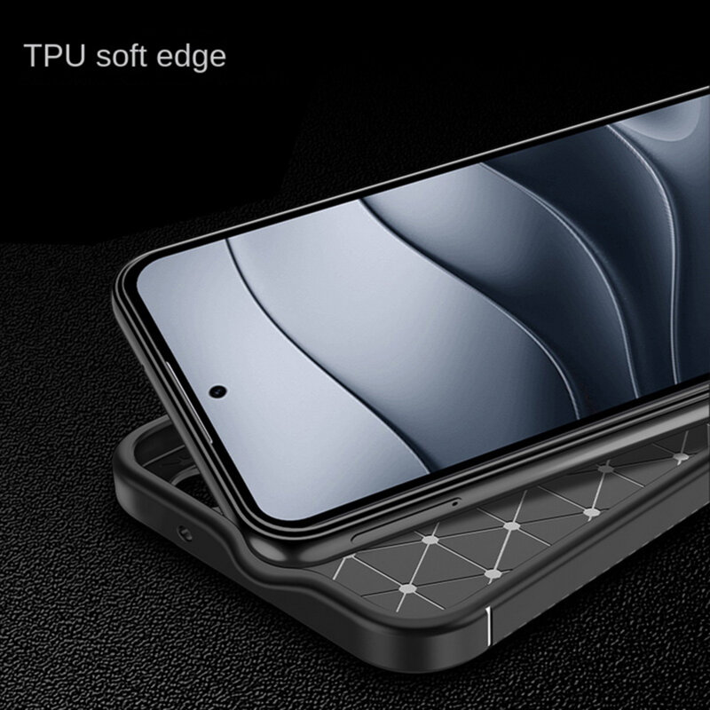 Husa Xiaomi Redmi Note 14 5G Techsuit CarbonFiber, negru