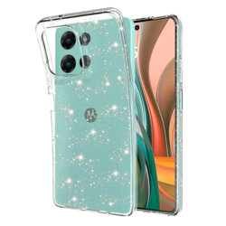 Husa sclipici Motorola Moto G75 Techsuit SparkleSkin, transparenta