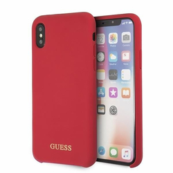 Bumper iPhone X, iPhone 10 Guess Silicone - Red GUHCPXLSGLRE