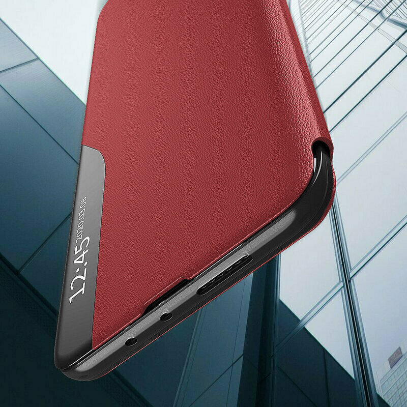 Husa Xiaomi Redmi Note 14 Pro 5G Eco Leather View flip tip carte, rosu