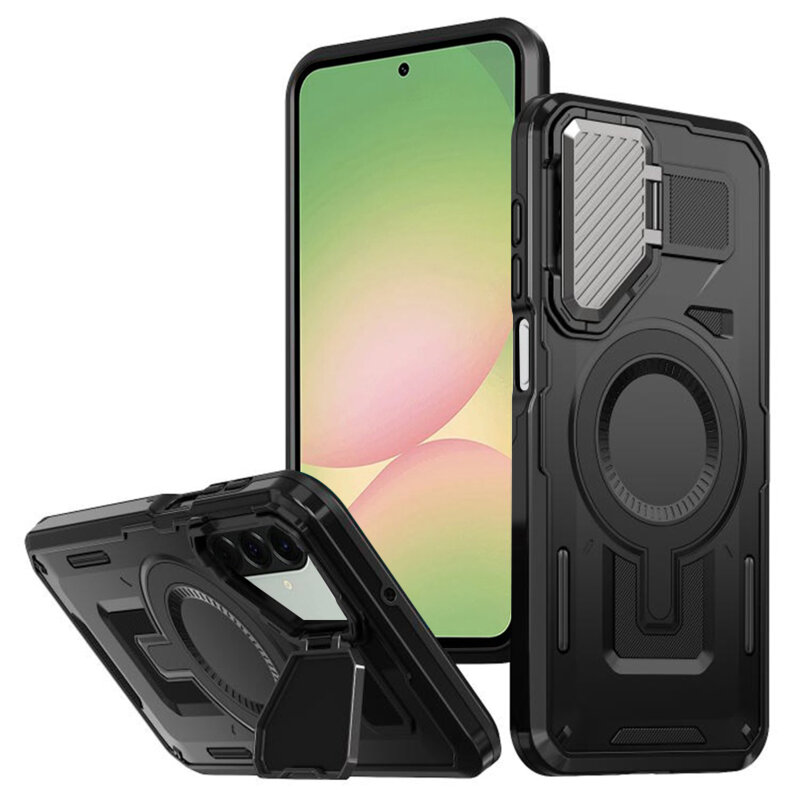 Husa Samsung Galaxy A56 5G protectie camera Techsuit CamVault MagSafe, negru