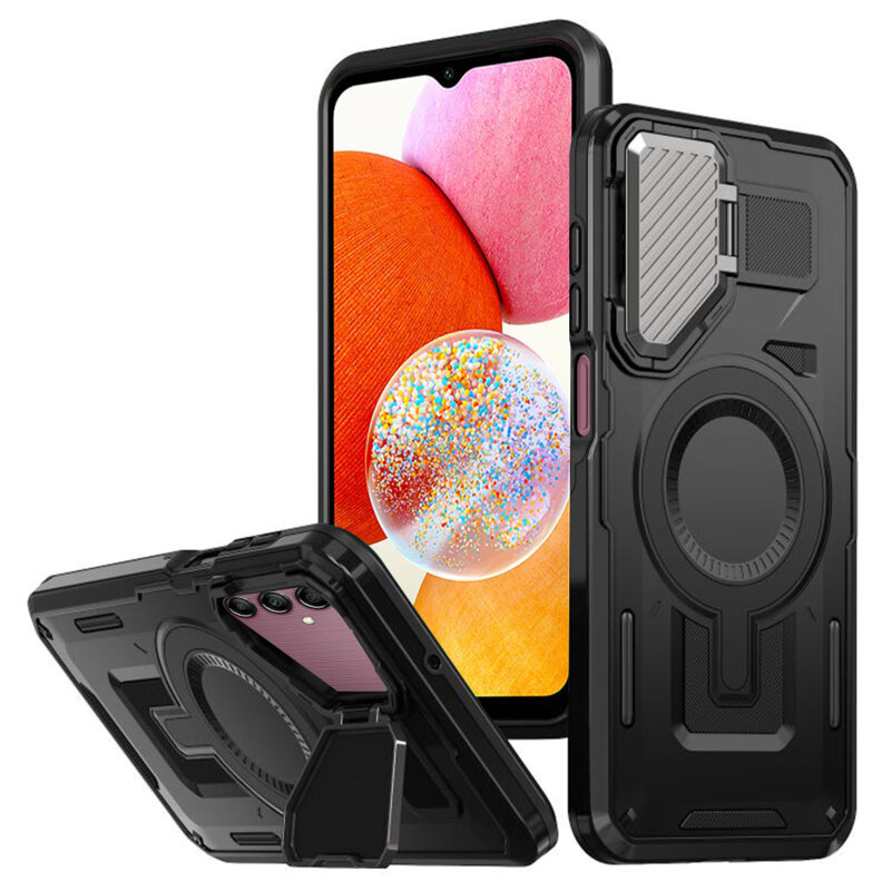 Husa Samsung Galaxy A14 5G protectie camera Techsuit CamVault MagSafe, negru