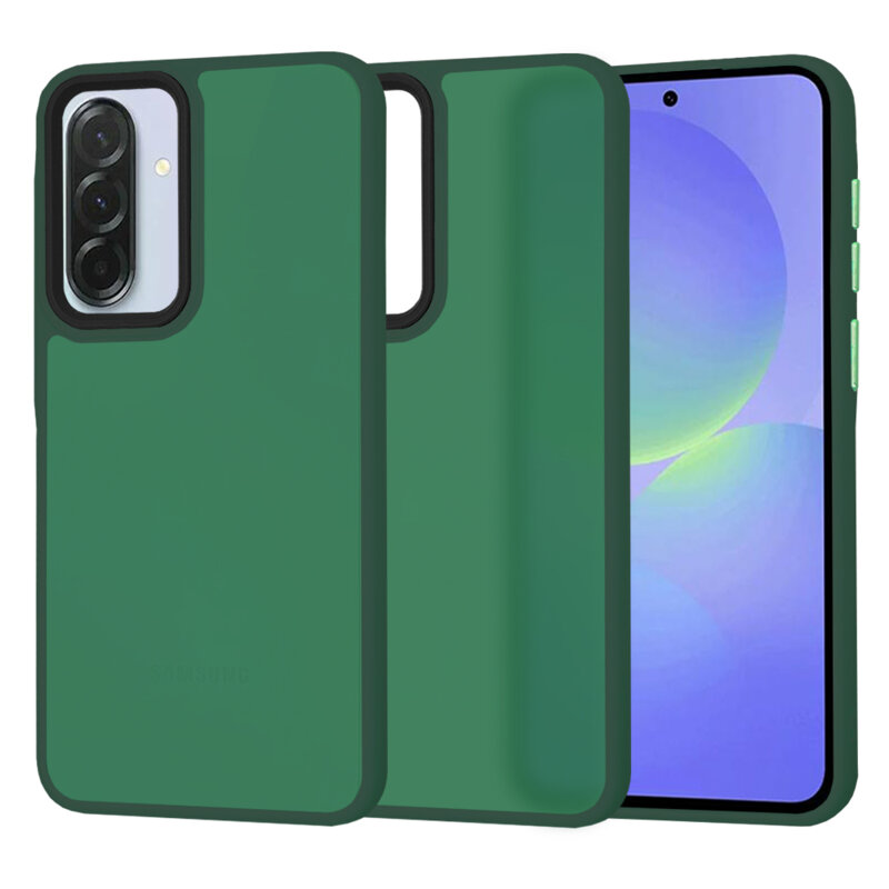 Husa Samsung Galaxy A36 5G Techsuit HaloFrost Series, verde inchis