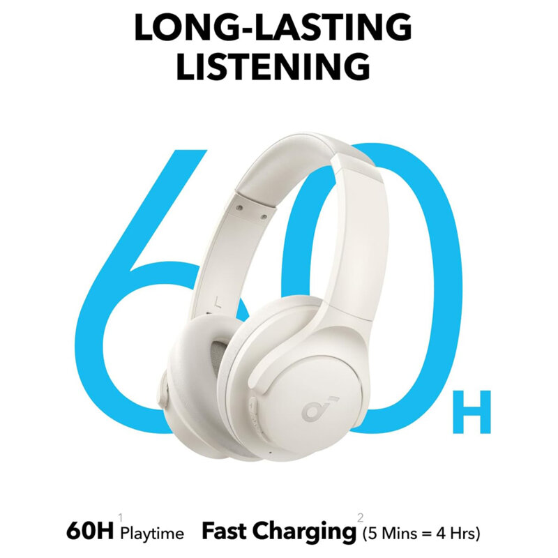 Casti wireless Bluetooth Hi-Res Anker SoundCore Life Q11i, alb