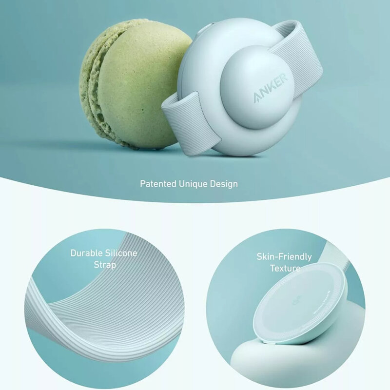 Incarcator wireless iPhone 3in1 Anker MagGo, pliabil, 15W, verde