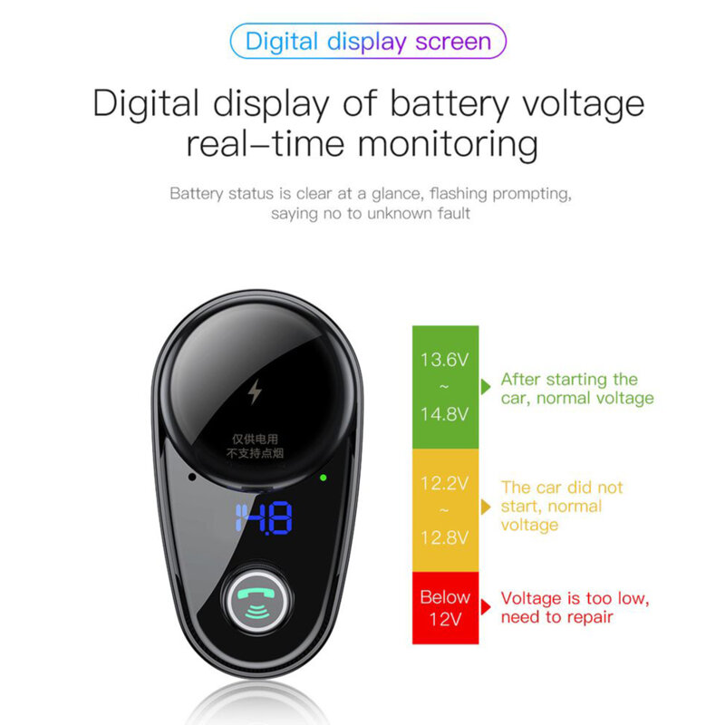Modulator FM Bluetooth, incarcator bricheta auto Baseus S-06