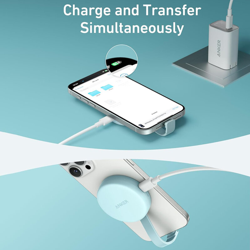 Cititor card SD portabil, adaptor USB-C Anker MagGo, A83D1G21