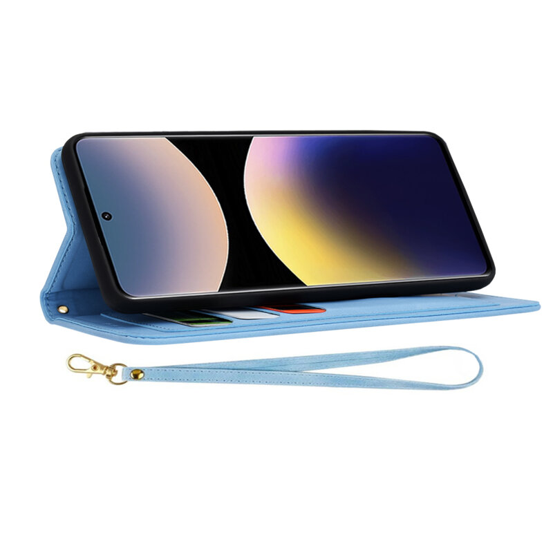 Husa personalizata fete Xiaomi Redmi Note 14 Pro+ 5G Techsuit FlipCraft, bleu