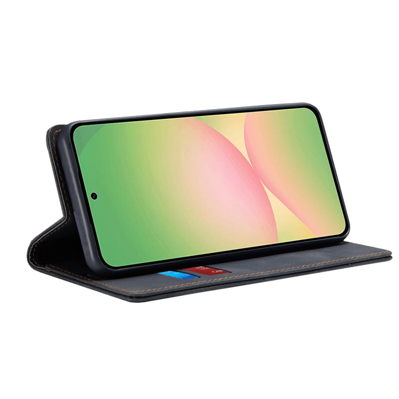 Husa piele Samsung Galaxy A56 5G Techsuit Confy Cover, negru