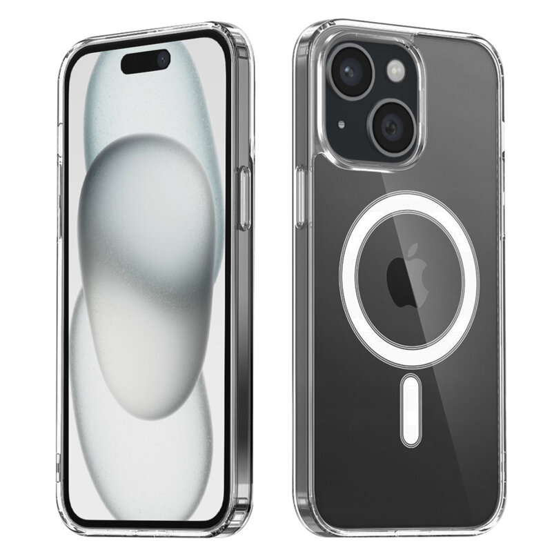 Husa iPhone 15 Plus Techsuit MagSafe, transparenta