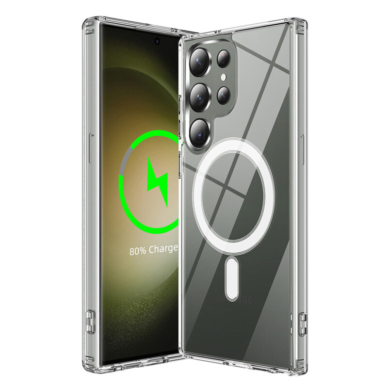 Husa Samsung Galaxy S23 Ultra Techsuit MagSafe Pro, transparenta