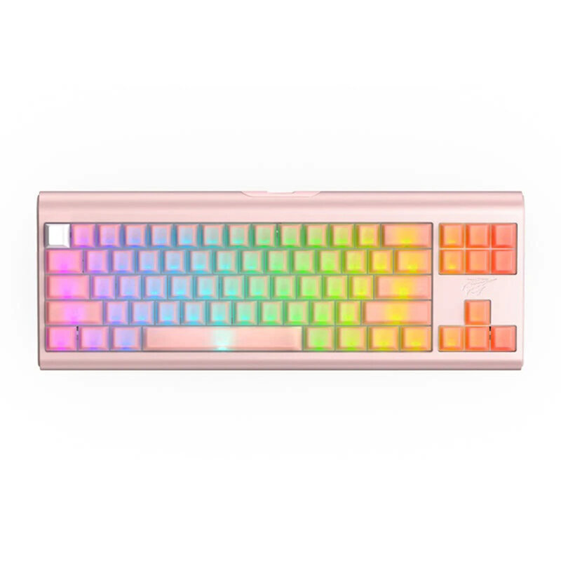 Tastatura gaming mecanica RGB Havit KB896L, 1.2m, roz