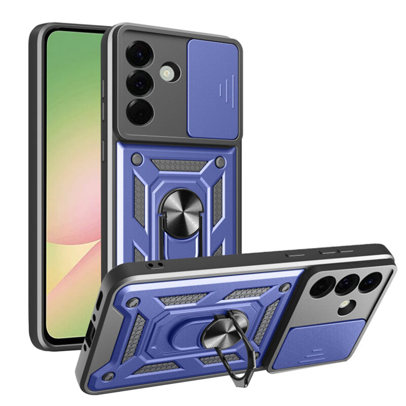 Husa Samsung Galaxy A56 5G protectie camera Techsuit CamShield Series, albastru