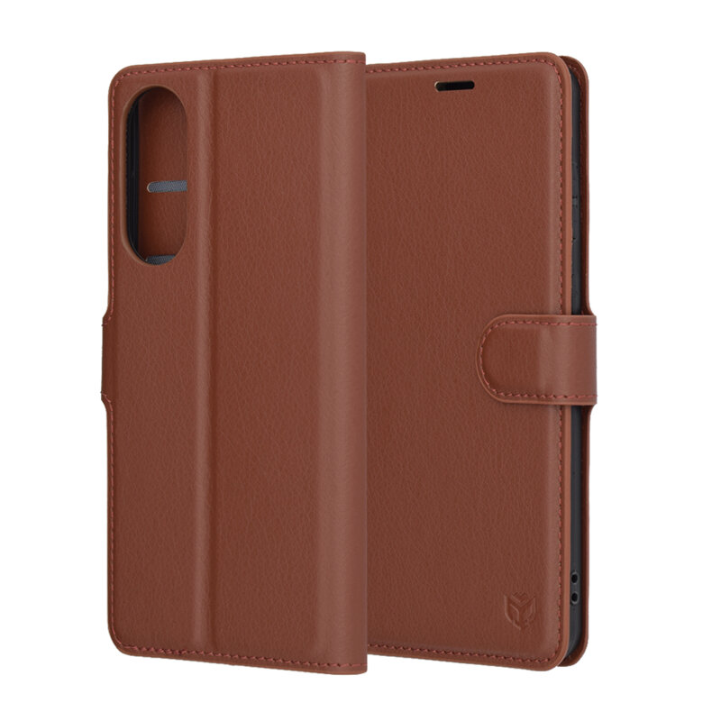 Husa Samsung Galaxy S25 Edge Techsuit Leather Folio, maro