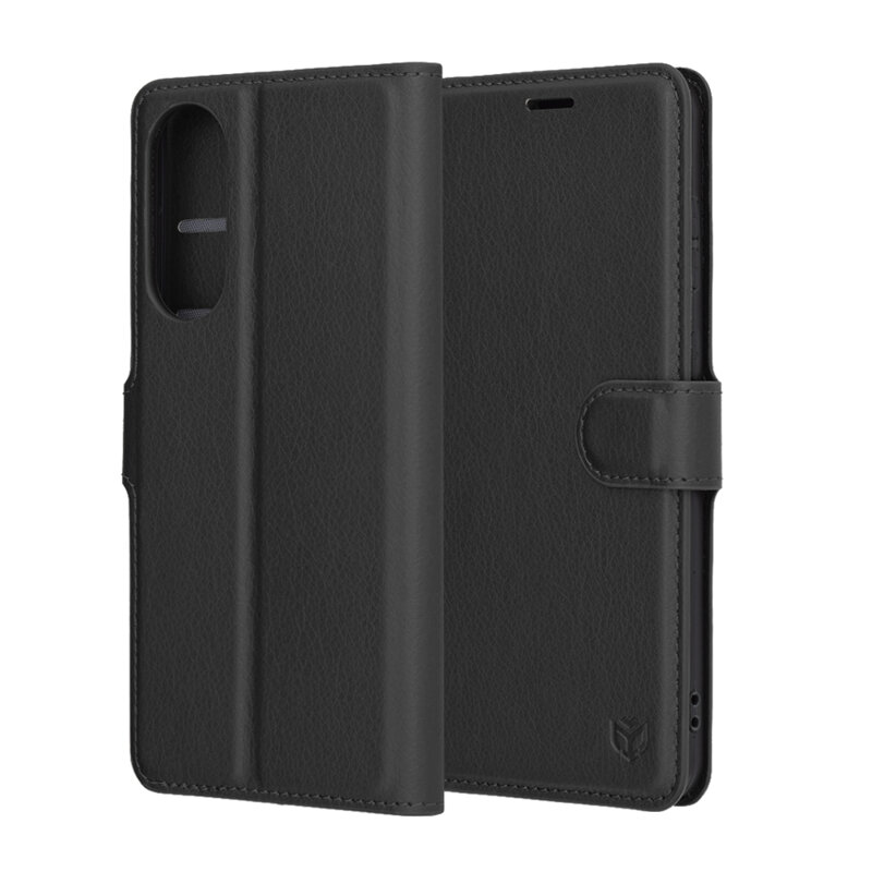 Husa Samsung Galaxy S25 Edge Techsuit Leather Folio, negru