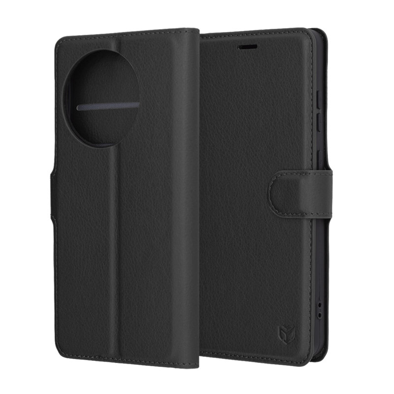 Husa OnePlus 13R Techsuit Leather Folio, negru