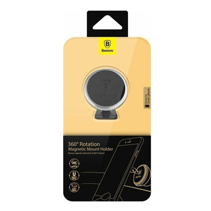 Suport auto magnetic telefon Baseus, argintiu, SUCX140012