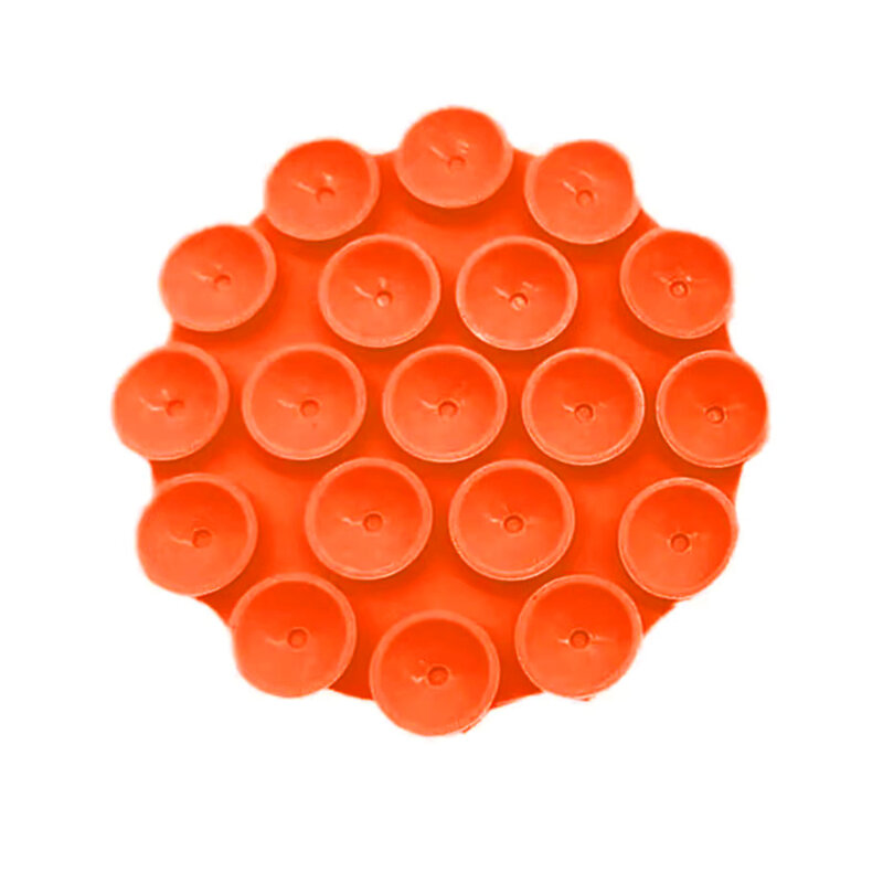 Suport adeziv cu ventuze pentru telefon Techsuit SO-CUP, oranj