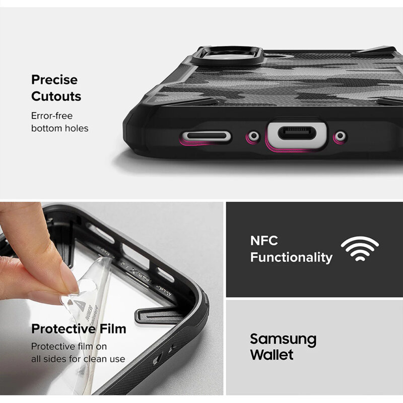 Husa Samsung Galaxy A36 5G Ringke Fusion X Design, camuflaj