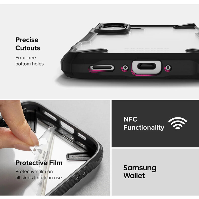 Husa Samsung Galaxy A36 5G Ringke Fusion X, negru