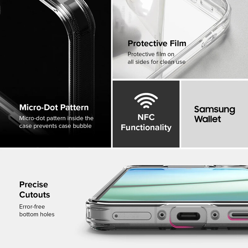 Husa Samsung Galaxy A36 5G Ringke Fusion Card, transparenta