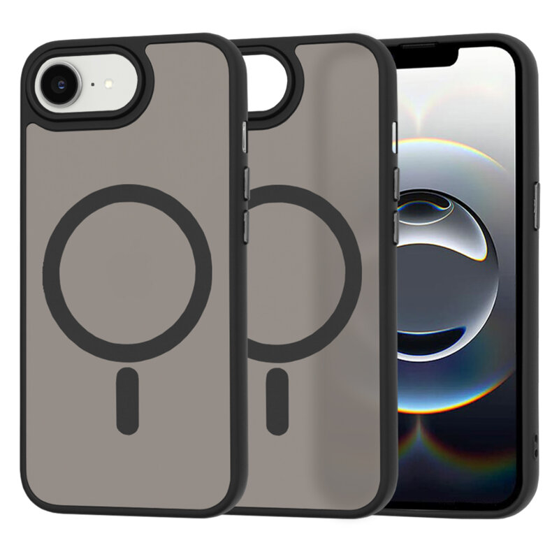 Husa iPhone 16e Techsuit HaloFrost MagSafe Series, negru