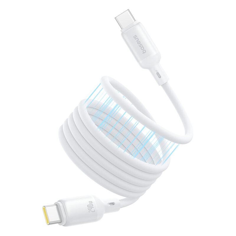 Cablu incarcare magnetic 240W Baseus PicoGo, 1m, alb, P10376800211-00