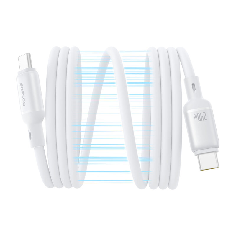 Cablu incarcare magnetic 240W Baseus PicoGo, 1m, alb, P10376800211-00