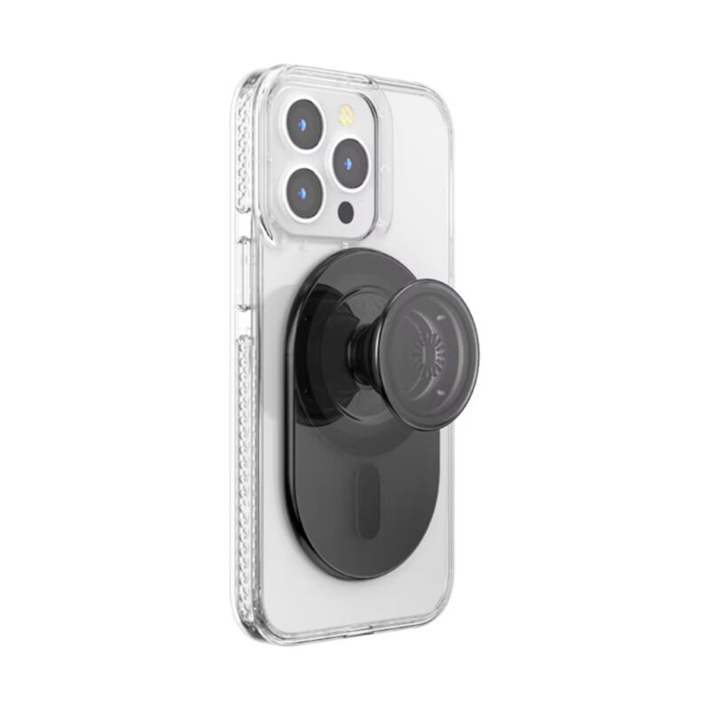 Popsockets original, suport cu functii multiple, Transparent Black