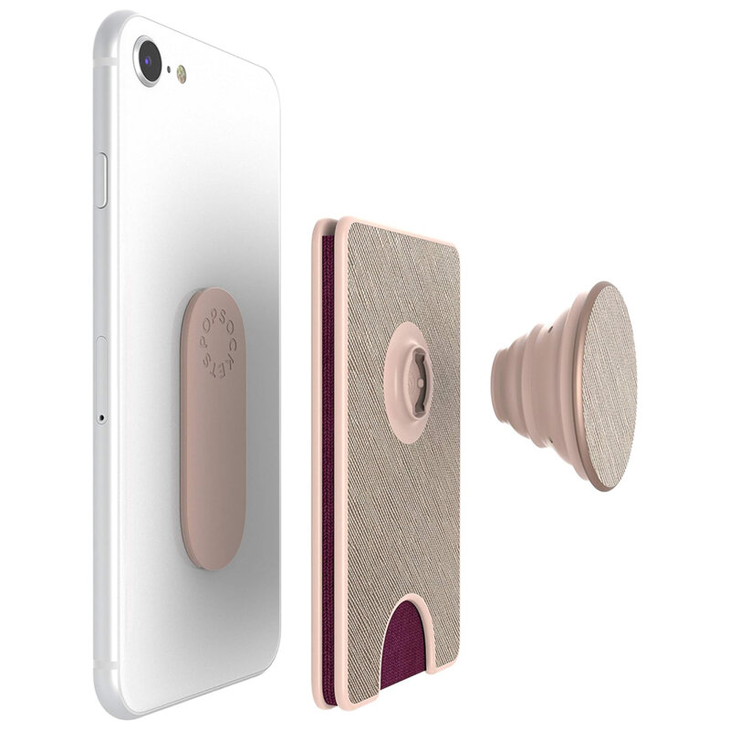 Popsockets original, PopWallet, Saffiano Rose Gold