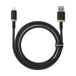 Cablu incarcare iPhone 2.4A Baseus Dura, 1m, auriu, P10377801U01-00