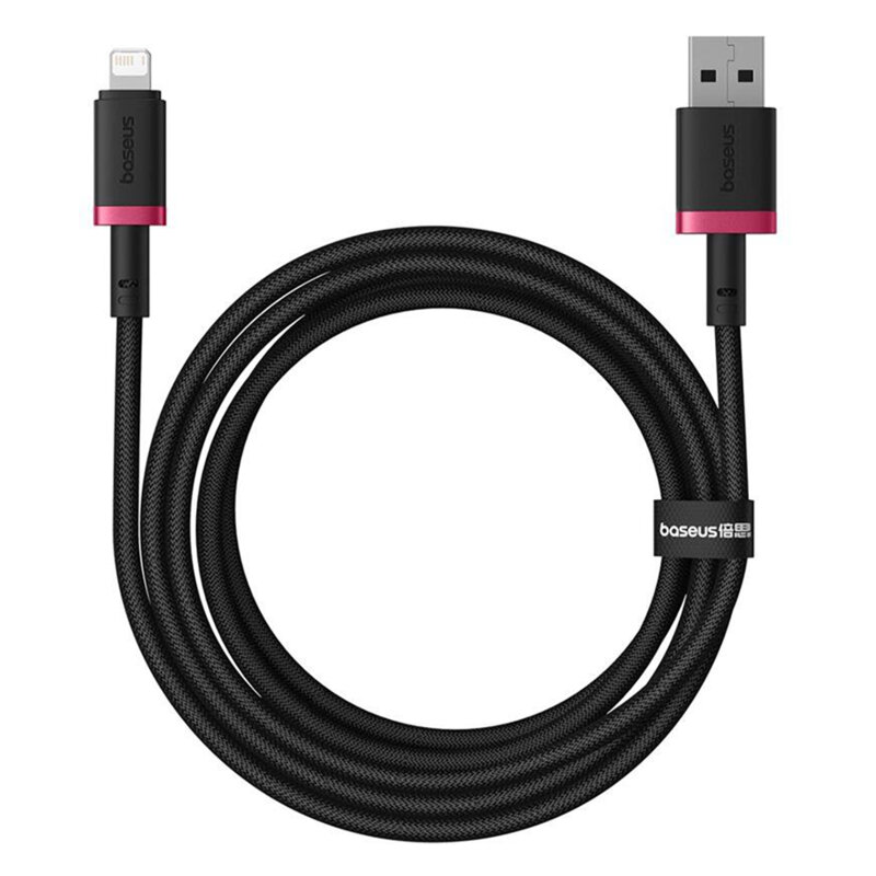 Cablu incarcare iPhone 2.4A Baseus Dura, 2m, negru, P10377801U01-03