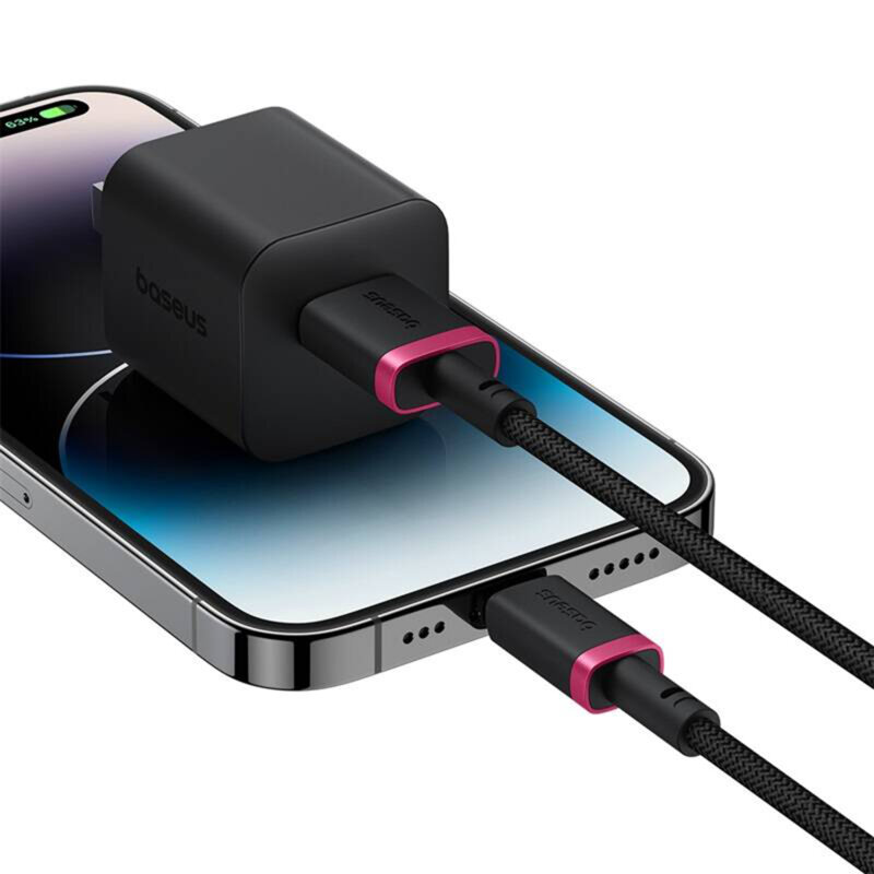 Cablu incarcare iPhone 2.4A Baseus Dura, 2m, negru, P10377801U01-03