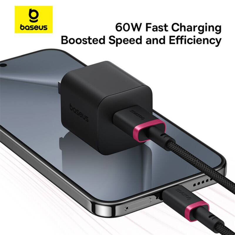 Cablu incarcare laptop 60W Baseus Dura, 1m, negru, P10377802U01-01